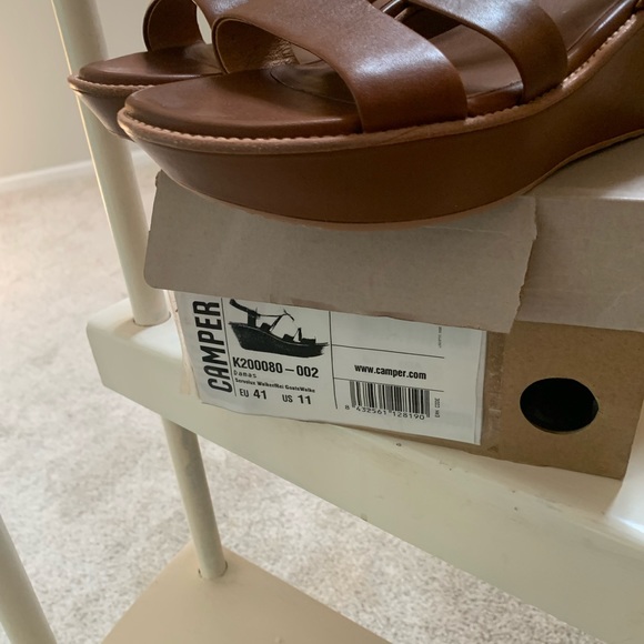 Women’s CAMPER Brown Wedge Sandals Euro Size 41 NEW - Picture 3 of 4